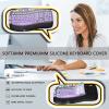 1Pcs Transparent Keyboard Cover and Gradient Purple Keyboard Cover for Logitech K350 MK550 MK570 Wireless Wave Keyboard view 2