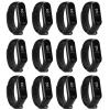 12 Pack Black Bands Replacement for Mi Band 4 Mi Band 3 Strap Wrist Band Strap Bracelet for Men Women Mi 4 Watchband Accessory Pattern Mi Band 3 Smartwatch Strap Bands -Xiao mi 4 /3 Band-4 pcs view 1