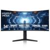 KOORUI 34-inch Curved Ultrawide WQHD 34401440 Gaming Monitor, 180Hz 1000R- PIP/PBP, 1ms(MPRT), HDR400, DCI-P3 95%, FreeSync Premium, 1 x DP 1.4 & 2 x HDMI 2.0, Tilt Height Swivel Adjustment, 34E6UC view 1