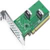 PCIe 4.0 x16 to Dual SFF-8654 Adapter Card for U.2 NVMe SSD, SlimSAS 8i Interface, with Full-Height and Low-Profile Bracket, Requires Bifurcation Support view 1
