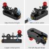 Mini Morse Radio Key CW HAM Send Telegram Single Paddle Morse Code Key with Aluminum Alloy Body Base Black(S) view 3