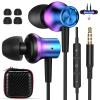 3.5mm Earbuds Magnetic Wired Earphone for Moto G Play Stylus Power, Computer Corded Headset for HP for ASUS for Chromebook Laptop PC, Noise Canceling in-Ear Jack Headphone for Samsung A15 A14 A13 A12 view 1