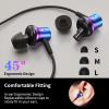 3.5mm Earbuds Magnetic Wired Earphone for Moto G Play Stylus Power, Computer Corded Headset for HP for ASUS for Chromebook Laptop PC, Noise Canceling in-Ear Jack Headphone for Samsung A15 A14 A13 A12 view 2