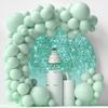 OERJU Green Round Backdrop Cover Fabric Teal Glitter Starlight (No Real Glitters) Wedding Baby Shower Birthday Party Decoration 7.2x7.2ft view 4