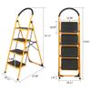 Step Ladder,Folding Step Stool,Portable Steel Step Stool Folding Portable Ladders for Home Kitchen Steel Frame with Non-Slip Wide Pedal Stepladder (4 Step) view 2