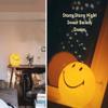 SUMESIRO Night Light for Kids Smiley Face Lamp Light Birthday Gifts for Girls Boys Plastic Nightlight Portable USB Rechargeable Night Lights for Baby Toddler Teen Bedrooms (23CM) view 4
