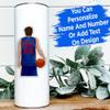 Personalized Custom Basketball Name and Number Sticker Choose Your Basketball Team Player Jerseys Waterproof Vinyl Sticker for Water Bottle Cars Laptops Phone Gifts for Women Adults Kids Boys view 3