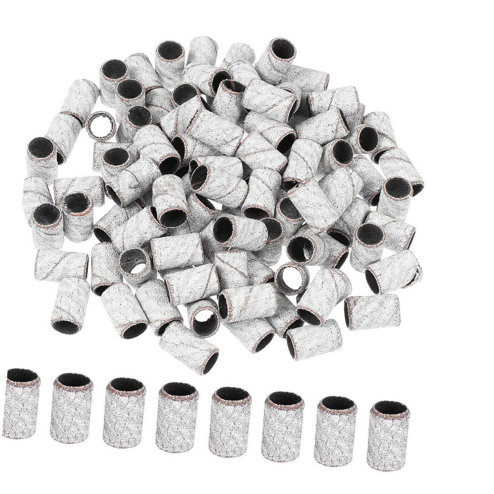 FOMIYES 100pcs Nail Drill Sanding Bands for Manicure Nail Grinding Bands Grit for Salon and