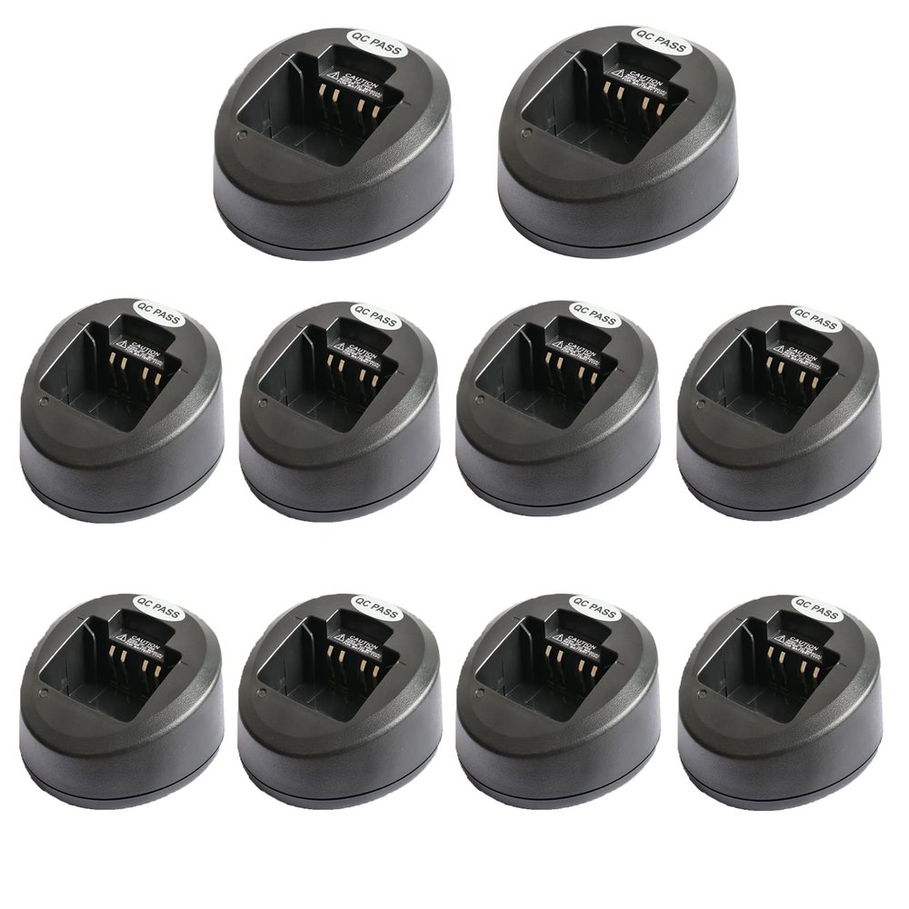 10Pack CD-58 Rapid Charger Base Compatible with VX-231 VX-351 VX-354 VX-450 VX459 VX-451 VX-454 EVX-531 EVX-534 EVX-539 FNB-V130Li FNB-V133Li FNB-V134Li Without Cord