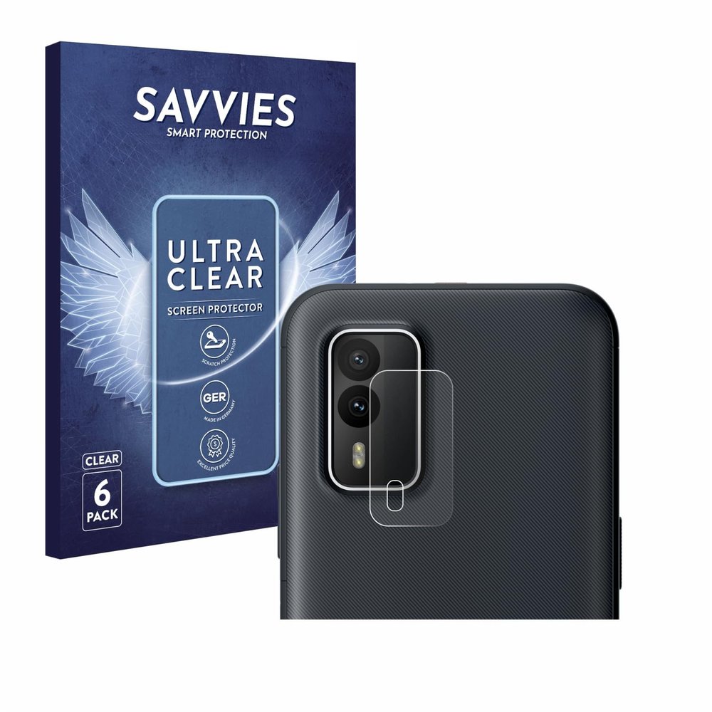 Savvies Screen Protector compatible with Nokia XR21 (ONLY Camera) Protection Film Clear 6-Pack