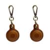 Mingchen 2 Pcs Brown Leather AirTag Keychain Holder, AirTag Leather Protective Cover with Lobster Clasp for Dog Cat Collar, Keys, Backpacks and Travel Luggage view 1