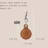 Mingchen 2 Pcs Brown Leather AirTag Keychain Holder, AirTag Leather Protective Cover with Lobster Clasp for Dog Cat Collar, Keys, Backpacks and Travel Luggage view 2
