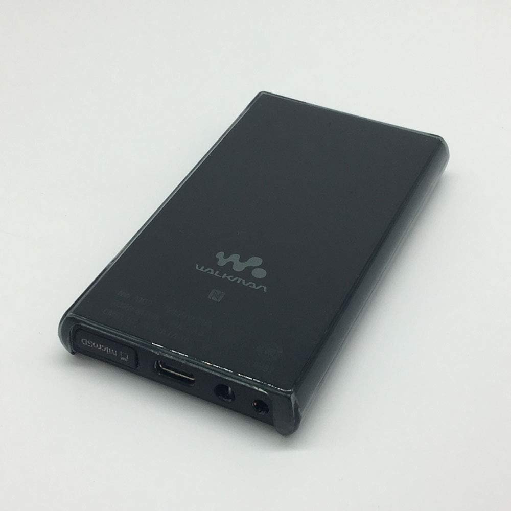 Hard Protective Shell Skin Case Cover for Sony Walkman NW-A105 NW-A105HN NW-A106 A106HN NW-A107 NW-A100TPS (Clear Black)