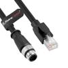 Alvin's Cables M12 A-Code 8 Pin Male to RJ45 Cat6a Ethernet Cable Shielded for Industrial Automation Network Devices, High-Flex Drag-Chain 15M/49.2ft view 1