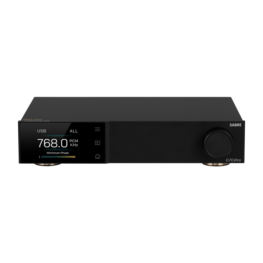 Topping D70PRO Sabre DAC ES9039SPRO XU316 Bluetooth 5.1 LDAC Aurora UI Colour Display RCA & XLR Output HiFi Decoder with Remote Control(Black)