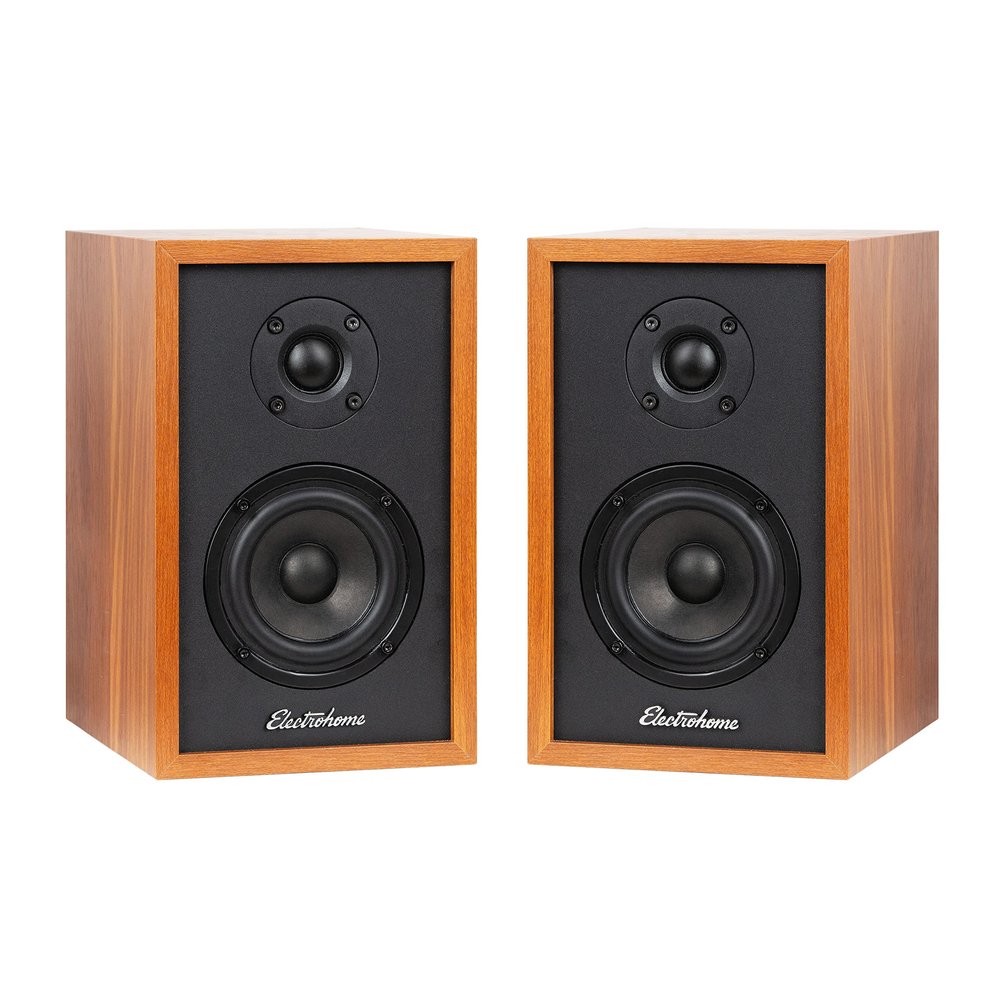 Electrohome Berkeley 2.0 Stereo Powered Bookshelf Speakers with Built-in Amplifier and 3" Drivers for Turntable, TV, PC and Wireless Music Streaming Featuring Bluetooth 5, RCA and Aux (EB20)