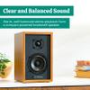 Electrohome Berkeley 2.0 Stereo Powered Bookshelf Speakers with Built-in Amplifier and 3" Drivers for Turntable, TV, PC and Wireless Music Streaming Featuring Bluetooth 5, RCA and Aux (EB20) view 2