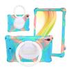 Case Cover Kids Case Compatible with Lenovo Smart Tab M8 HD 8" TB-8505F/8505X/8705F,Soft Silicone Lightweight Case,with Hand Strap Shoulder Belt Rotatable Stand Cover Tablet Cover ( Color : Blue pink view 2
