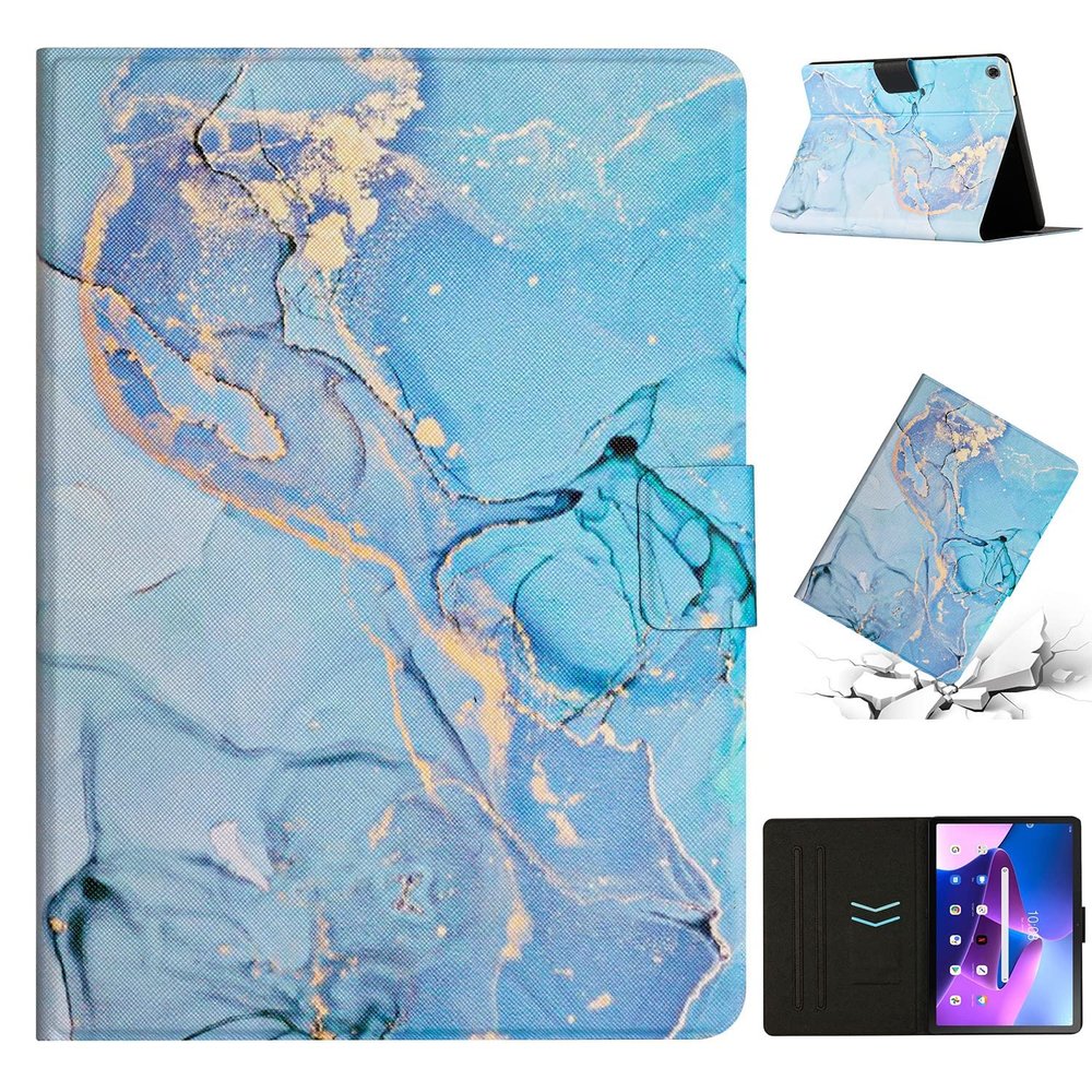 Case Cover Case Compatible with Lenovo Tab M10 Plus (3rd Gen 2022) Case Cover,Premium PU Leather Folio Adjustable Stand Shockproof Cover Flip Fold Case Protective Case, Auto Wake/Sleep Tablet Cover (