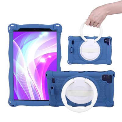 Case Cover Kids Case Compatible with TECLAST K105/K107/K10/Kl0R/K20/M30/KT108/R50/Max10 Plus/X20L 10",Soft Silicone Lightweight Case,with Hand Strap Shoulder Belt Rotatable Stand Cover Tablet Cover (