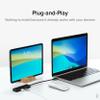 Plugable USB C to USB Adapter Hub, 4 Port USB 3.0 Hub, USB Splitter for Laptop, Compatible with Windows, MacBook Pro/Air, iPad Pro, Surface Pro, Chromebook, Linux, Android, Charging Not Supported view 3