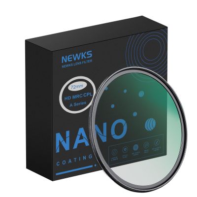 72mm Circular Polarizers Filter,NEWKS Waterproof Circular Polarizing Filter with 30 Multi-Layer Coatings CPL Filter for 72mm Camera Lens,with HD Optical Glass/Ultra Slim Frame,Enhance Contrast