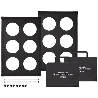 Westcott Pro Light Mods (2-Pack) - Quick Softbox Attachment Simulating Stadium Lights, Stage Lighting Prop, Fashion Lighting for 3rd Party Softboxes - Standard Softbox 2 x 3 ft (60.9 x 91.4 cm)