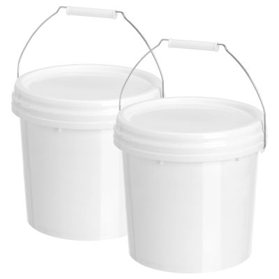 SOLUSTRE 2pcs Empty Bucket Heavy Duty Cleaner Small Bucket with Lid Container with Lid Fishing Water Pail 1.32 Gallon Bucket 5L Bucket Gallon Paint Pail Food Grade Buckets with Lids Seal