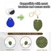 Leather Keychain Holder Case Compatible with Apple AirTag, Cute Protective Air Tag Cover with Keychain Ring, Anti-Scratch Finder GPS Tracker Case for Wallet Keys(Small Leaves) view 3