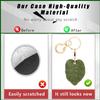 Leather Keychain Holder Case Compatible with Apple AirTag, Cute Protective Air Tag Cover with Keychain Ring, Anti-Scratch Finder GPS Tracker Case for Wallet Keys(Small Leaves) view 4