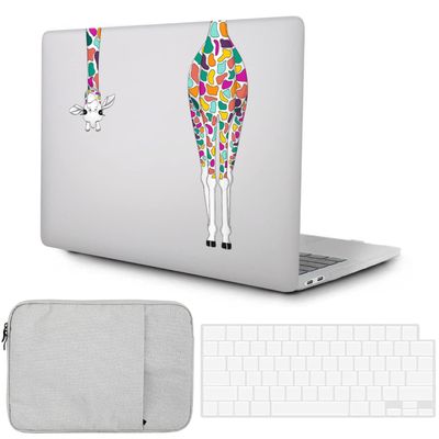 Laptop Cover Compatible with M2 MacBook Air 13.6 inch Case Model A2681 2022 Release with Retina Display, Plastic Hard Shell Cover & Keyboard Skin & Sleeve Case for MacBook Air 2022, Colored Giraffe