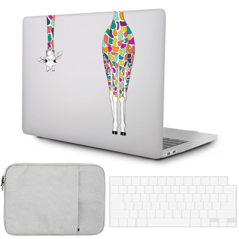 Laptop Cover Compatible with M2 MacBook Air 13.6 inch Case Model A2681 2022 Release with Retina Display, Plastic Hard Shell Cover & Keyboard Skin & Sleeve Case for MacBook Air 2022, Colored Giraffe