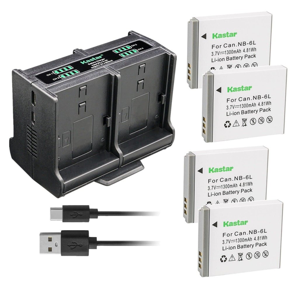 Kastar 4-Pack Battery and Quadruple Charger Compatible with Came-TV KUMINIK8 Duplex Digital Wireless Headset, Came-KUMINIK8 Headset, Came-WAERO Headset, Came-TV WAERO Duplex Digital Wireless Headset