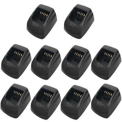 10Pack KSC-32 Rapid Charger Base Compatible with TH-D72A TK-2180 TK-3180 TK-5210 TK-5310 NX-5200 NX-5300 NX-5400 NX-410 NX-411 KNB-33L KNB-43L KNB-47L KNB-48L Without Cord