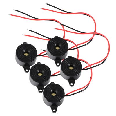 Housoutil 5pcs Electric Alarm for Vehicles Loud Wire Portable Electronic Tone Alarm for Circuit and Car Use Insulation Material Low Voltage High Voice Pressure