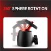 Fotopro Mini Ball Head,360 Degree Rotating Swivel Tripod Ball Head Photograph Accessories for DSLR Camera Microphone Smartphone Max Load 6.61lbs 3kg view 2