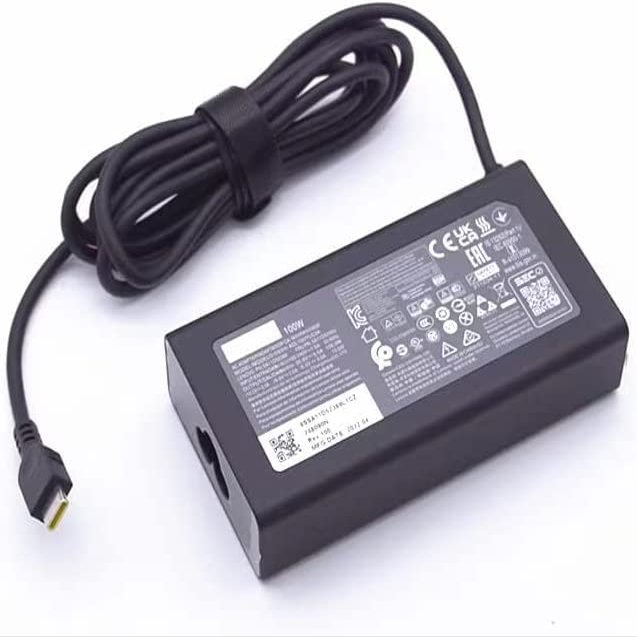 20V 5A 100W USB C Type-C Charger ADL100YCC3A Compatible with Lenovo ThinkBook Yoga C740 Y9000X X2020 Idea Pad Laptop Power Supply