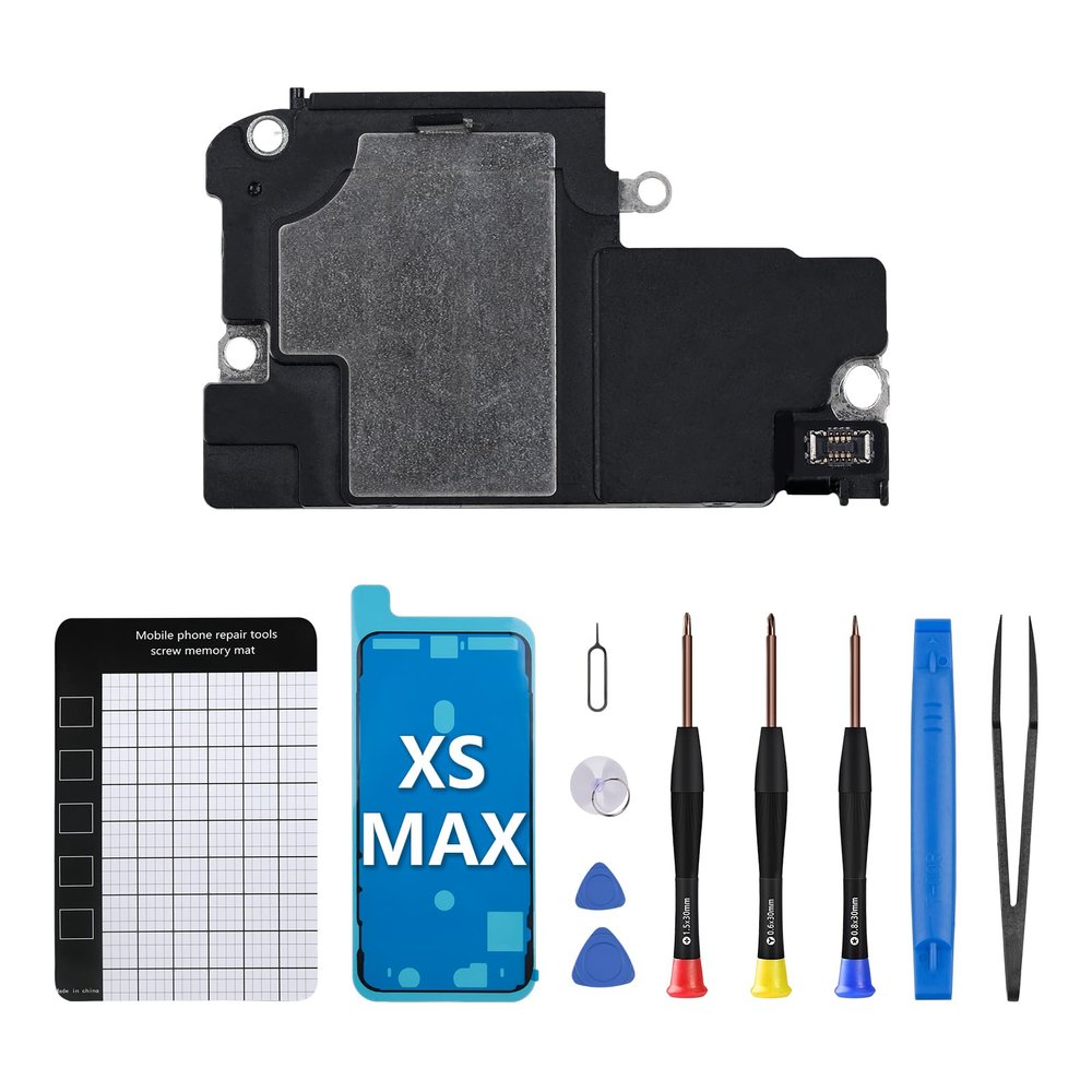 CYKJGS for iPhone Xs Max Loud Speaker Sound Buzzer Ringer Assembly Replacement OEM Module Fix Loudspeaker Audio Performance Cable Complete Repair Tools Kit Magnetic Pad A1921 A2101 A2102 A2103 A2104
