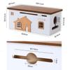 Sohodoo Power Strip Box, Cable Management Box, Wood Cable Tidy Box, for TV Office Cord Organizer Ventilation Cable Organizer Box, Safety view 2