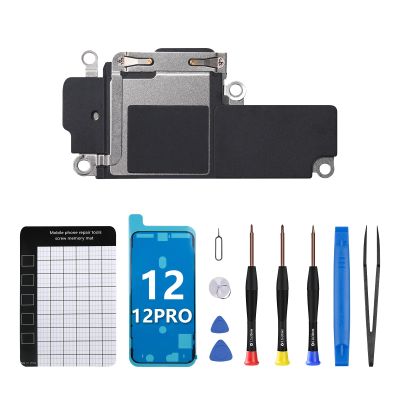 CYKJGS for iPhone 12 Loud Speaker Buzzer Module Replacement OEM for iPhone 12 Pro Assembly Loudspeaker Ringer Sound Connector Part Audio with Complete Repair Tools Kit for A2172 A2402 A2403 A2404