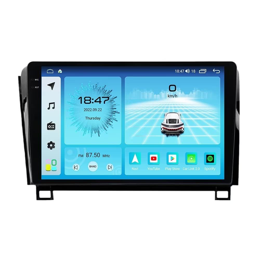 10.1" 8+256GB QLED Touch Screen Car Radio Stereo for Toyota Tundra 2007-2013/Sequoia 2008-2018 Upgrade Dash Kit, Android 11 GPS Navigation, Carplay Android Auto,BT 5.1,36 Bands DSP,SWC
