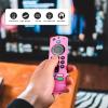 (2 Pack) ONEBOM Silicone TV Remote Cover Case, Anti Slip Silicone Protective Control Case Cover with LanyardGlow Pink&Sky Blue view 2