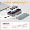iDsonix 40Gbps M.2 Nvme ssd Enclosure, Aluminum Nvme Enclosure Triple Cooling Support Auto Sleep ssd 2280 M-Key with 2 in 1 USB 4.0 Cable, Compatible with Thunderbolt 3/4 USB 3.2/3.1/3.0/Type c view 4