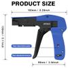 Cable Tie Gun, Ergonomic Hand Operated Fastening Zip Tie Gun, Adjustable Tension to Fasten, Cutting with 1-3 Tension Setting, Blue, 6.29 Inches Length Fastening Cable Tie Tool view 2