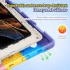 Case Cover Kids Case Compatible with Samsung Galaxy Tab S8 Ultra 14.6" (SM-X900/ X906),Multi-Angle Elastic Bracket+360 Adjustable Swivel Hand Strap Three-in-one Shatter-Resistant Shell, Drop-Proof,Sh view 3