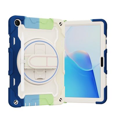 Case Cover Kids Case Compatible with Huawei Enjoy Tablet 2/MatePad T10/T10S/Matepad SE/Honor X8,Multi-Angle Elastic Bracket+360Adjustable Swivel Hand Strap Three-in-one Shatter-Resistant Shell,Drop-P