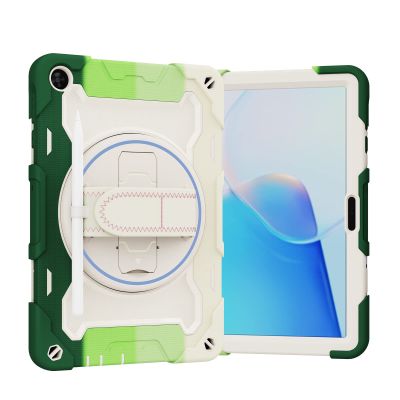 Case Cover Kids Case Compatible with Huawei Enjoy Tablet 2/MatePad T10/T10S/Matepad SE/Honor X8,Multi-Angle Elastic Bracket+360Adjustable Swivel Hand Strap Three-in-one Shatter-Resistant Shell,Drop-P