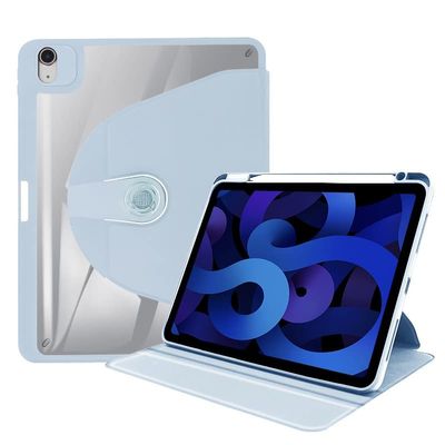 Case Cover Case Compatible with iPad 9.7 2017/2018,360 Rotating Stand Smart Tablet Cover,Hard PC Back Shell Slim Case Hard Shell Folio Case Cover,Auto Sleep/Wake Tablet Case Tablet Cover ( Color : Wh