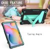 Case Cover Case Compatible with Samsung Galaxy Tab A7 10.4 Inch T500/T505 (2020),with Kickstand Three-Layer Hybrid Full Body Case Rugged Shock-Proof Fall Protection Cover Tablet Cover ( Color : BLACK+ view 3