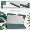 Case Cover Case Compatible with iPAD Pro 12.9 2022 12.9inch Tablet Case, TPU Slim Cover with Pencil Holder, Auto Wake/Sleep Smart Case with Clear Transparent Back Shell Back Tablet Cover ( Color : Dar view 4